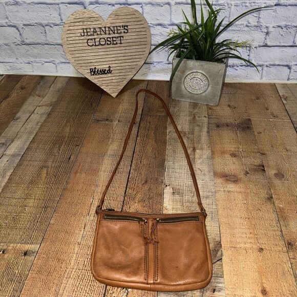 Fossil Erin Crossbody Handbag Tan Leather - Picture 1 of 11